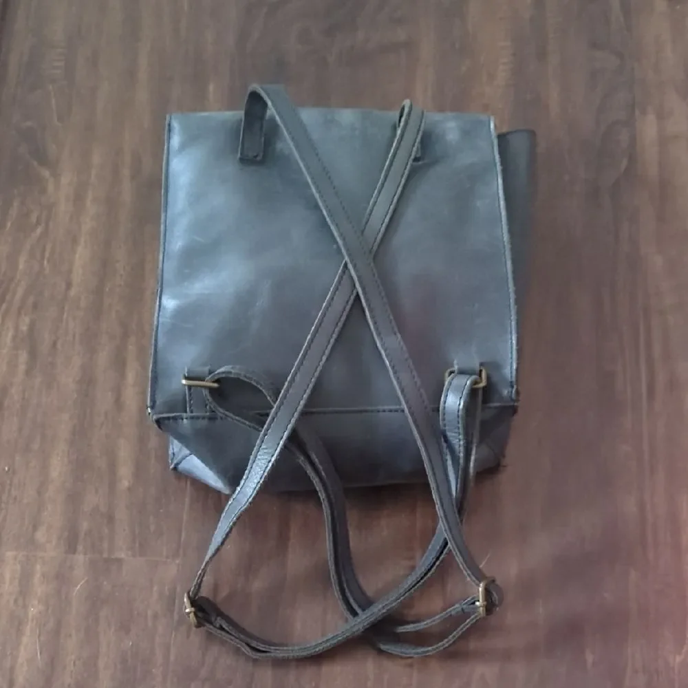 Brandy Melville Black Leather Backpack